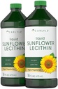 Carlyle Sunflower Lecithin Liquid | 16 oz | 2 팩 | 채식주의자, 채식주의자, 비 GMO, Soy Free, 글루텐 프리