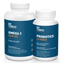 박사 Tobias Probiotics 30 억 및 오메가 3 생선 기름 (2000 mg) 소화 지원 및 전반적인 건강을 위해