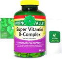 2 팩 라이트 스프링 슈퍼 B 복합 정제 - 비타민 B6, B12, C, Thiamine, Biotin - 글루텐 - 무료, Light&Spring 가이드와 함께 다이어트 보충 - 에너지 및 면역력을 지원