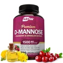 NutriFlair D-Mannose 1200mg, 120 캡슐 - Cranberry 및 Dandelion 추출물 - 천연 Urinary Tract 건강 UTI 지원 - 최고의 D Mannose 파우더 - Flush Impurities, Detox Body, 여성 및 남성용