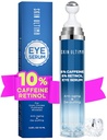 5% Caffeine 5% Retinol 눈 크림 다크 서클, 퍼프 및 가방, Hyaluronic 산 및 Niacinamide 눈 크림 노화 방지, 미세 라인, 360° 눈 마사지 볼 롤러에 대 한 눈 혈청