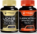 WELLNESS LABSRX Quercetin 와 Bromelain | 사자 Mane 캡슐