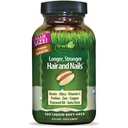 Irwin Naturals Longer, Stronger Hair 및 Nails - 120 액체 Softgels - Vibrant Shine Texture & Strength를 홍보하십시오 - 60 총 서빙