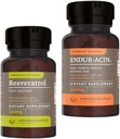 내구시간 제품 Resveratrol 보충교재 – 포도 피부 추출물 - 100mg Trans-Resveratrol 산화 방지제 및 ENDUR-ACIN Niacin - 비타민 B3 Niacin 500mg 장시간 방출 & 낮은 Flus