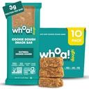 Whoa Dough Edible Cookie Dough Bars- Certified Non-GMO, Kosher and Gluten Free Bar - 건강한 스낵 식품 - 실제 재료로 만든 식물 기반 스낵 - 오트밀 쿠키 반죽 - 10 팩