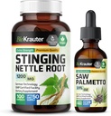 BIO KRAUTER Sting Nettle 100 캡슐 & 톱 Palmetto Tincture 2 Fl. Oz.