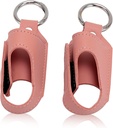 HURRISE 2pcs Asthma Inhaler 홀더, Inhaler 홀더 키 체인, Carabiner 클립이있는 휴대용 저장 보호 PU 가죽 케이스 - Versatile 사용법, 여행을위한 세련된 디자인