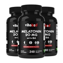 Melatonin 20 mg - 240 빠른 용해 정제 - 약물 무료 - 천연 베리 맛 - 채식주의, 비 GMO, 글루텐 무료 240 개 (패키지 3)