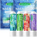 8PCS Nasal 지팡이, Nasal Inhaler 지팡이, Sinus Relief&Vertigo 기복을 위한 흡입기 Nasal 지팡이, 정유+Menthol (Mint, Wintermint, Tropical, Lavender)로 만드는 Aromatherapy 흡입기