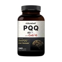NatureBell PQQ 40mg Per 서빙 당 CoQ10, 240 캡슐 | 활성 Pyrroloquinoline Quinone, 높게 생물 사용 가능한 ZenPQQ+ 공식 – 심장, 두뇌, & Mitochondrial 건강 증진 – 비 GMO