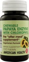 미국 건강 Papaya Enzyme Chlorophyll - 100 Chewable Tablets - Nutrient Absorption - Non-GMO, Vegan, 글루텐 무료 - 33 서빙