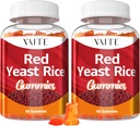 Coq10 Gummies를 가진 VAITE 빨간 효모 밥 - Coenzyme Q10 Monacolin K, Non-GMO & Citrinin 자유로운 초본 채식 Gummy Chews 60 조사 (2 팩)를 가진 1200 mg RYR Synergy 유기 보충교재