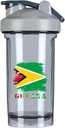 빈티지 가이아나 가이아나 국기 18 Ounce Shaker 컵,패션 테마 패턴 셰이커 병 누출 방지 운동 Shake 병 500ML / 18 온스 완벽한 사전 운동-2