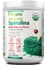 비스듬한 유기 Spirulina 분말 2.2 lb 검정 버찌 맛 - 단백질 Rich Nutrient-Dense Superfood - 강력한 산화 방지제 - 면역력을 지원한다