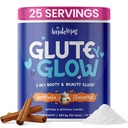 Glute Y Glow by Amatemas – 근육 성장을 위한 여성 Creatine + Biotin 보충교재, 글루텐 지원, 머리 피부 & 못 – Horchata 풍미 – 에너지 지원 – Lean 근육 – 매일 성과 혼합
