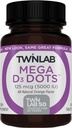 Twinlab 메가 D-3 도트 - 면역 건강과 뼈 지원을위한 비타민 D 보충 - 100 오렌지 정제, 125 mcg (5000 IU) (2 팩)