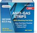 Anti Gas Relief 100 Strips | 민트 맛의 구강 분해성 안티 부화 구호 스트립 | 성인용 급속한 가스 구호 | 여성용 효과적인 Bloating Relief | 여성용 Simethicone Anti Bloating