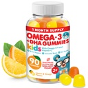 DR. MORITZ Vegan Omega 3 Gummies for Kids and Toddlers (90 Count), Omega 3 Kids Gummies for Brain and Heart Health, 물고기 오일 및 글루텐 무료