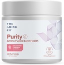 아미노 CO. 순도 - Liver Support Supplement with Essential Amino Acids for Liver Detox Cleanse - Optimal Liver Support- Strawberry Lemonade, 30 서빙