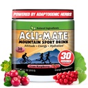 Acli-Mate Mountain Sport Drink Mix - 높은 고도 가속 전기 분말 - 에너지 분말 믹스 - 복구 Hydration Drink for running, 하이킹, 사이클링, 여행 및 기타 (1 Tub, CranRaspberry)