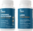 Tobias Liver 21 Day Cleanse 및 Liposomal Glutathione 박사 - Liver Detox, 면역 기능 및 에너지 레벨 지원 - Vegan, Non-GMO
