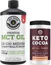 왼 해안 성과 100%년 코코넛 MCT 기름 액체, 32oz + Keto Coco 음료 혼합, 8.5oz