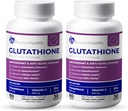 트윈 팩 Glutathione 비타민 C 및 아연으로 강화 | 고급 산화 방지제 및 면역 지원 | Detox & 피부 건강 공식 | 120 정제 - 2 개월 공급