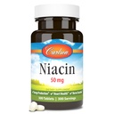 Carlson - Niacin, 50 mg의 지원 Cholesterol 대사, 에너지 생산, 심장 건강, Nerve 기능, 300의 정제