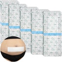 C-Section 방수 Abdominal Incision Bandages 포스트 Hysterectomy Tummy Tuck 샤워 보호 패드 패치 아일랜드 드레싱 테이프 큰 부상 치료 용품 4x10 팩 14