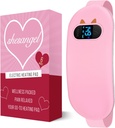 기간 주름을 위한 휴대용 난방 패드: 6개의 열 수준을 가진 무선 Menstrual 난방 패드 및 6개의 안마 형태, 여자와 소녀 (Pink)를 위한 3s 빠른 난방 선물