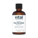 Vital Nutrients - Ultra Pure Fish Oil 2600 (Pharmaceutical Grade) - Hi-Potency Deep Sea Liquid Fish Oil, 심혈관 지원, 천연 레몬 맛 - 병 당 8 Fl Oz