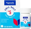 Hyland의 No. 5 Cell Salt Kali Mur 6X Tablets, Cold Medicine 및 Sore Throat Relief, Colds, Sore Throats, Runny Nose 및 Burns, Quick Dissolve Tablets, 100 Count의 자연 치료