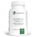 FürstenMED 조류 기름 Vegan 오메가 3 - 심장, 뇌 및 관절 건강 지원 - 700mg DHA 및 320mg EPA + 3, 매일 복용량 당 6mg 비타민 E의 2000mg 조류 기름 - 필수 지방산