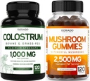 DORADO NUTRITION Colostrum 보충 1000mg 서빙 당 및 버섯 Gummies (120 조사) 버섯 보충