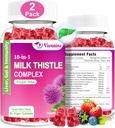 우유 이틀 Gummies, Liver Cleanse Detox Repair with Dandelion Root, Turmeric, Artichoke Optimal Liver Function 및 Digestive Health 혼합 Berry 풍미
