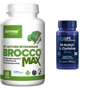 Jarrow BroccoMax Sulforaphane 발전기 및 수명 연장 N-Acetyl-L-Cysteine Immune & 호흡 지원 뭉치, 각 60 조사