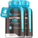 Herbtonics Night Time Burn & Sleep Complex는 일상적인 대사, 스트레스 완화 및 깊은 수면을 지원합니다. Melatonin, Valerian 및 Green Tea 포함 – Vegan Bedtime Weight Management (120 캡슐)