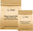 PURE ORIGINAL INGREDIENTS Niacinamide & Hyaluronic 산 뭉치, 수용성, 정밀한 분말