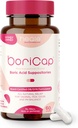 BoriCap - 여성을위한 Boric 산성 좌약 - 600 mg - 질 건강 및 균형, 이치 및 냄새 - 자연 구호 - Feminine Care - Feminine Hygiene Products - Heale - 60 캡슐로 만든