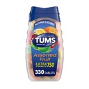 TUMS Chewable Antacid Tablets for Extra Strength Heartburn Relief, Great for the Summer BBQ - 구색 과일 맛 - 330 개