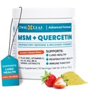 Twig & 잎 MSM Quercetin 보충교재 비타민 C & 아연 (Strawberry Banana) - 호흡 건강을위한 MSM 분말 보충 - 계절 도전을위한 자연 방어 - 4.76 oz