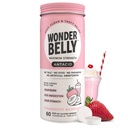 Wonderbelly Antacid, 효과적인 Heartburn 및 즉시 산 Indigestion 구호, 여분 힘 Chewable 정제, 1000 mg 칼슘 탄산염, Talc 또는 염료, 딸기 밀크 셰이크, 60 조사