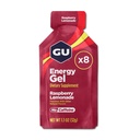 GU 에너지 Original Sports Nutrition Energy Gel, 8-Count, Vegan, Gluten-Free, Kosher 및 Dairy-Free On-The-Go Energy for Any Workout, Raspberry Lemonade