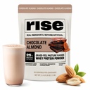 Rise Grass-Fed Whey Protein Powder - 초콜릿 알몬드 | 25g Protein No Artificial flavor, Colors, 또는 보존제 - 설탕 무료, 글루텐 프리, 콩 무료 (2.4 파운드)