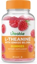 Ginkgo Biloba와 함께 생활 할 수있는 L Theanine - 훌륭한 타스팅 자연 풍미 거미 보충 비타민 - 비 GMO 글루텐 무료 채식주의자 Chewable - 당신이 초점과 휴식을 돕기 위해 - 성인 남자 여성 - 60 Gummies