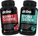 Kidney Cleanse & Stone Detox Support Supplement - 자연적인 Cranberry, Juniper Berries, Buchu, Uva Ursi 추출물, 돌 차단기 Chanca Piedra - 지원 Kidneys Gallbladder, Bladder & Urinary Tract 건강