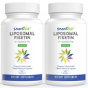 Quercetin를 가진 Liposomal Fisetin는 서빙 당 1200 mg, 여자를 위한 높은 흡수 Polyphenols 산화 방지제, 남성, 비 GMO, 글루텐 자유로운, 2 병-120 Softgels를 보충합니다