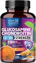 글루코사민 Chondroitin 2100mg - MSM, 글루코사민 황산염, 심황, Boswellia, 연골, 융통성 & Mobility를 위한 Quercetin를 가진 3X 힘 합동 지원 보충교재, 240의 캡슐에 넣으십시오