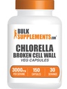 BulkSupplements.com Chlorella 캡슐 - Broken Cell Wall, Chlorella Supplement - Superfood Supplement, Vegan & Gluten 무료, 서빙 당 5 캡슐, 150 카운트 (팩 1)