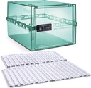 Lockabox OneTM Light Medi Green & 선반 팩 번들 | 이동식 선반과 기본 인서트를 갖춘 식품, 의약품, 기술 및 홈 안전용 잠금 상자